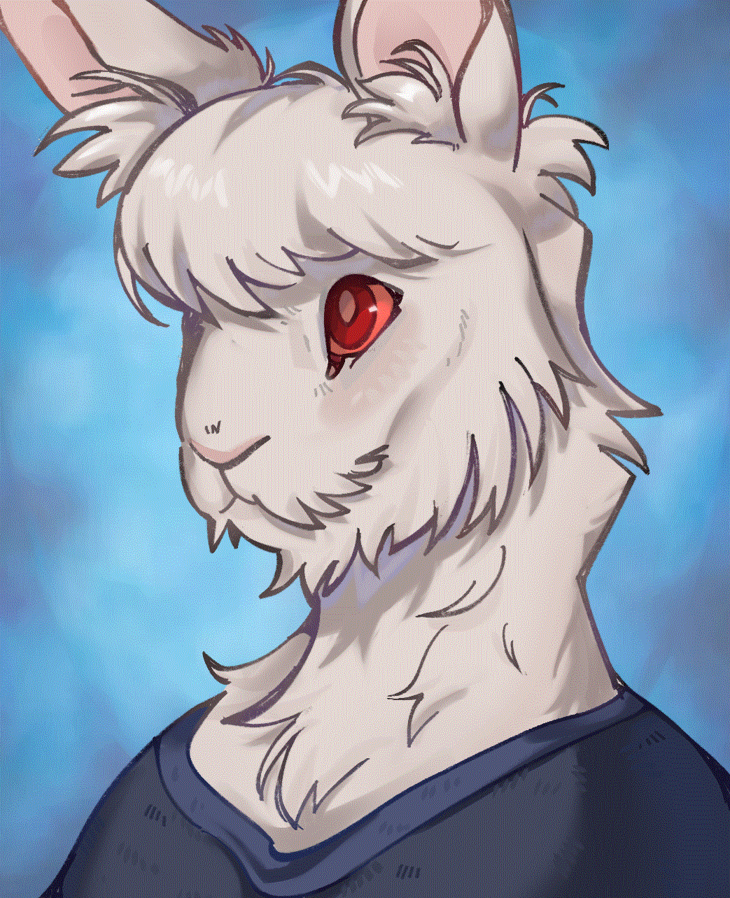 A yearbook photo of Brian Tu, an Angora rabbit.